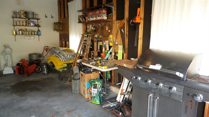 Miscellaneous Garage Items ~ Tuscany Gas Grill ~Ladders