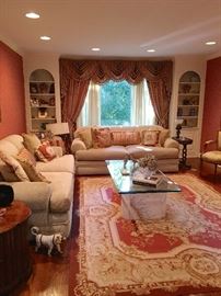 Living room furniture & Needlepoint RUG (coffee table not for sale) 