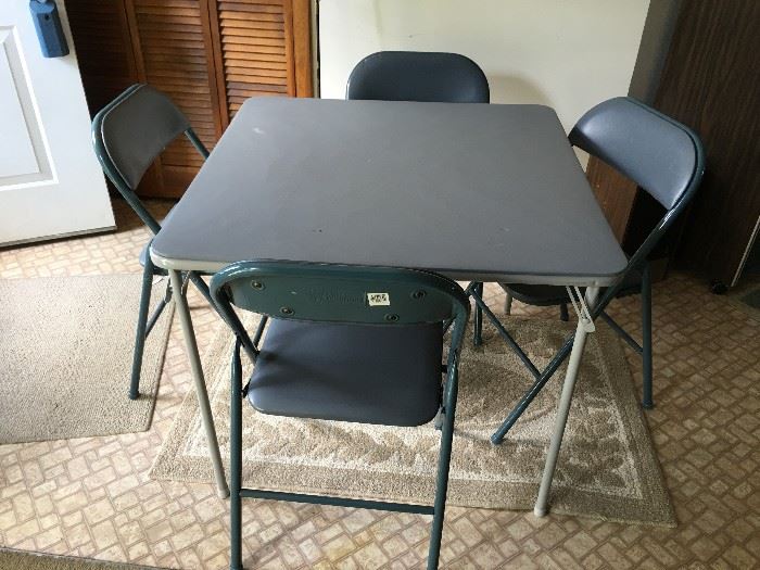 Like new Card Table with 4-chairs, 4 additional chairs available