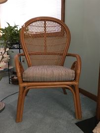 Natural Wood Rattan Chair