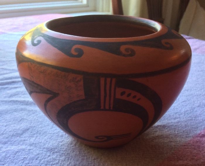 Small signed Hopi pot (5 inch diameter)
