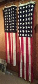 2 large 48 star flags