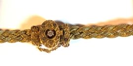 14K Braded Bracelet with Diamonds