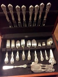 Reed & Barton "Francis 1" sterling silver flatware - 67 pieces service for 8