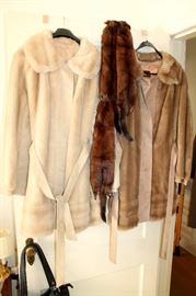 Faux fur coats and mink pelts