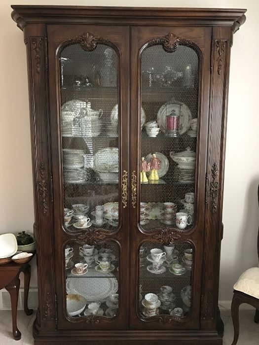 China cabinet with glass shelves