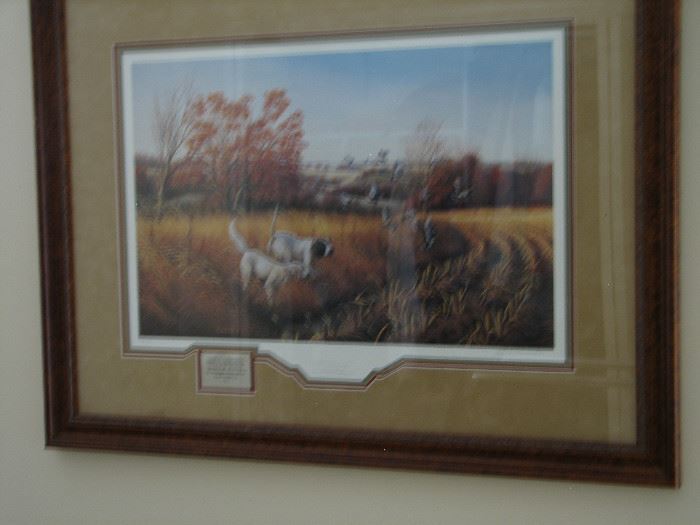 Signed by John Eberhardt - Bird Dog Country  - Ducks Unlimited