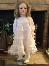 28" Armand Marseille bisque socket head doll with jointed composition body in beautiful condition