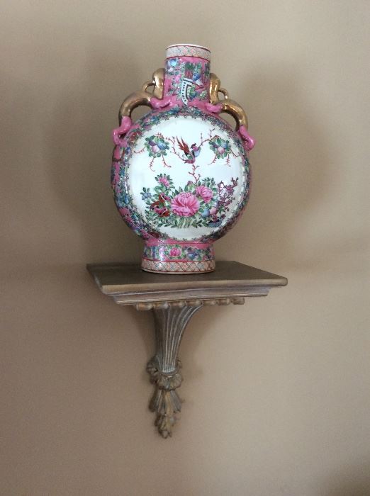 Pair of Sconces with Gorgeous Oriental Urns/Vases