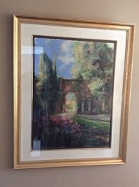 Original Artwork by Bobby Sikes - Atlanta Artist and Designer - Scene from Italy - Pastel