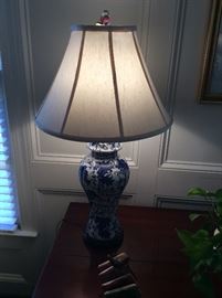 Beautiful Oriental Lamp - Blue and White