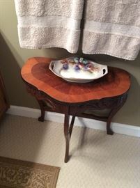 console inlaid filagreed table - striking