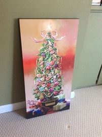 Bobby Sikes Yearly Medium Christmas Tree on Canvas - this is something that you must see! It is unbelievably gorgeous and detailed! Wonderful for your home at Christmas!
