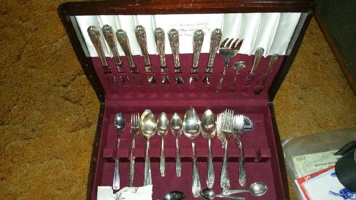 1847 Rogers Bros. Silver Plated Flatware Service for 8