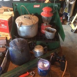 Vintage Coleman stove and lantern