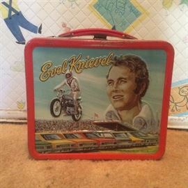 vintage even knives lunch box
