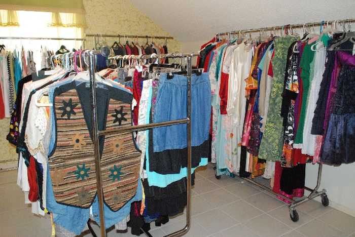 clothes & lingerie- some vintage  some mens & few kids & jrs - some plus size -little of everything some designer names also
