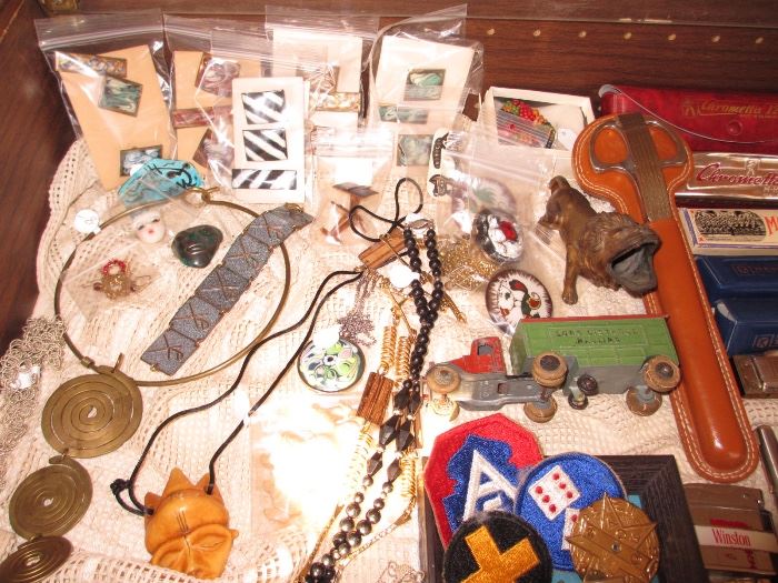 jewelry, vintage toys, military