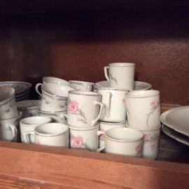 LOTS OF CUPS AND SAUCERS
