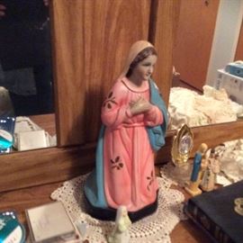 ONE OF 3 BLESSED MOTHER STATUES
