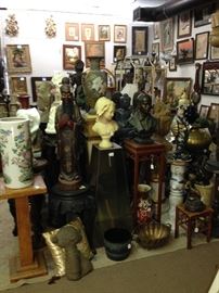 LOTS 'O' PEDESTALS AND BUSTS