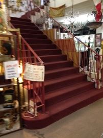 When you come in you can skip your trip to the gym. Going up and down this staircase with all your COOL-GOING-OUT-OF-BUSINESS-DISCOUNTED STUFF will take care of your cardio for the day.