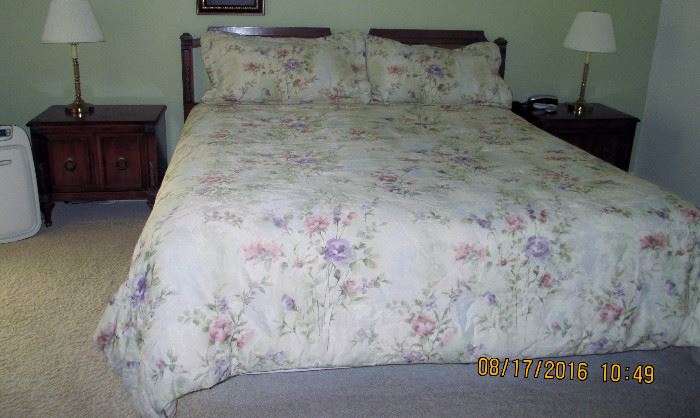 king $225  number 5000 mattress $225 nitestands $75