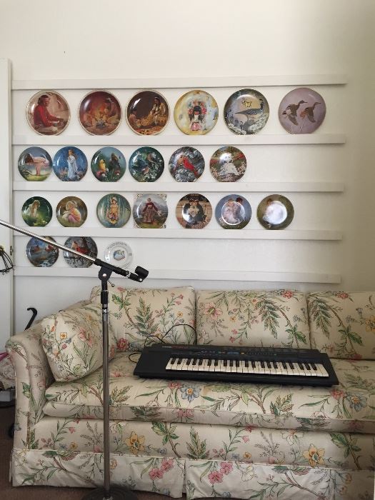 A few of the collectible Plates ~ Keyboard ~ Pro Mic Stand ~ Hide-a-Bed
