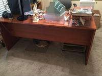 desk and file cabinet