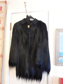 Unusual fur coat with Victoria umbrella