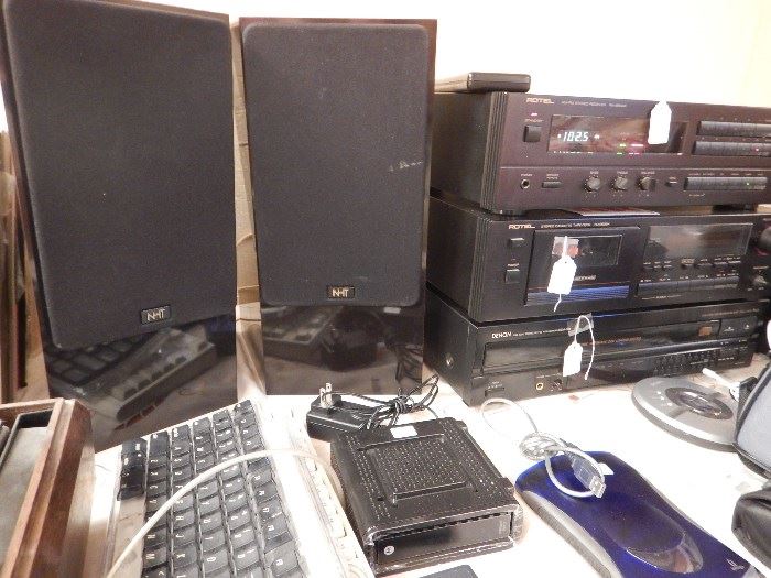 NHT MODEL 1.3 SPEAKERS, ROTEL RX950AX RECEIVER AND MORE