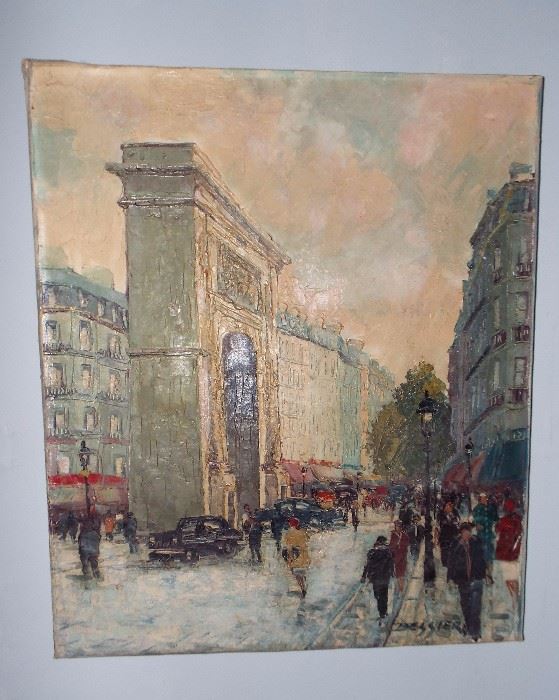 ORIGINAL OIL PAINTING OF PARIS BY R. BESSIER (A CATELOGUED ARTIST) 