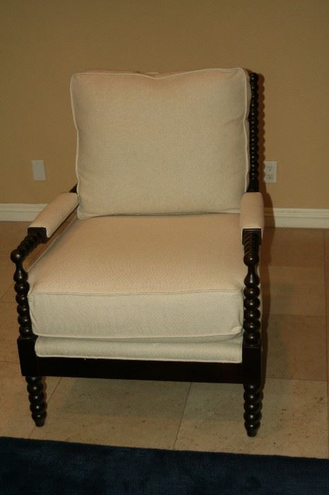 Set of 2 New Barclay Butera spindle armchairs