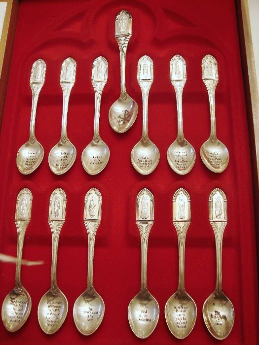 Boxed set of Apostle spoons