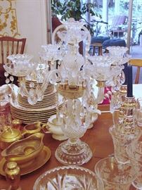 Heisey candle holder centerpiece.