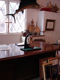 View of Rev. Fanning's desk where he prepared sermons and met with his flock for many years. This will be sold via sealed bids to be opened Saturday at 3:00 pm.