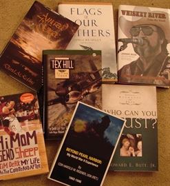 Author signed books to the Fannings