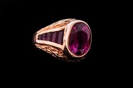 Garnet and ruby vintage ring.