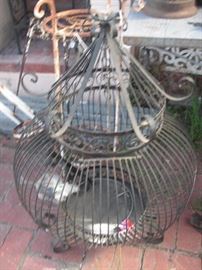 Wrought iron bird cage