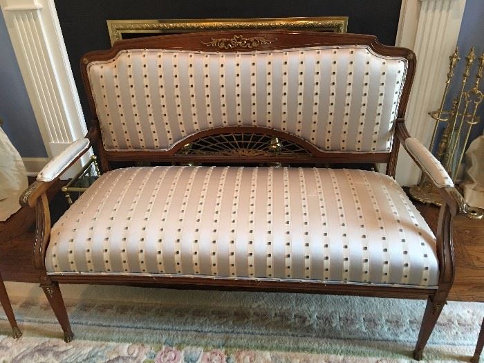 Antique settee with matching chairs