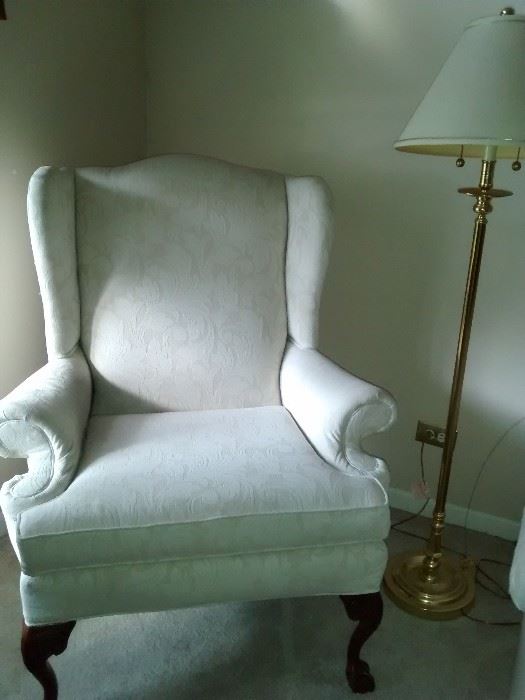 Beautiful wing back chair. One of two.We would like to sell the set, but we will sell individual pieces