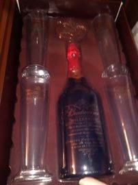 Special Millennium Edition of Budweiser, Special bottle sealed and four glasses