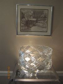 large cut glass bowl