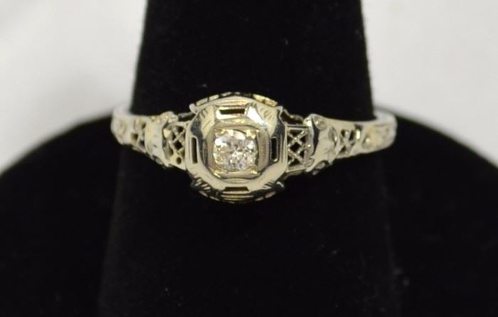 14K antique ring - two cases full of silver and gold jewelry