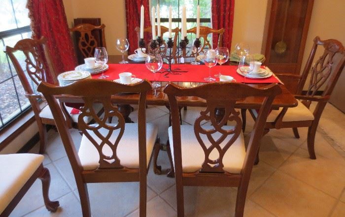 Mahogany table and chairs