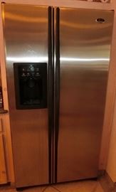 GE Profile Arctica stainless side by side refrigerator