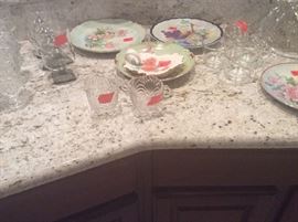 Lots of different glass - plates, serving dishes, pitchers and more