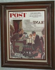Norman Rockwell "Saying Grace" Saturday Evening Post November 24, 1951 Cover Frame Print (16" W X 19"H)