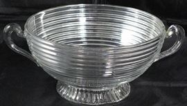 Anchor Hocking "Manhattan" Footed 2-Handled Fruit Bowl (1938-1943)