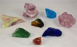 Collection of Various Slag Glass
